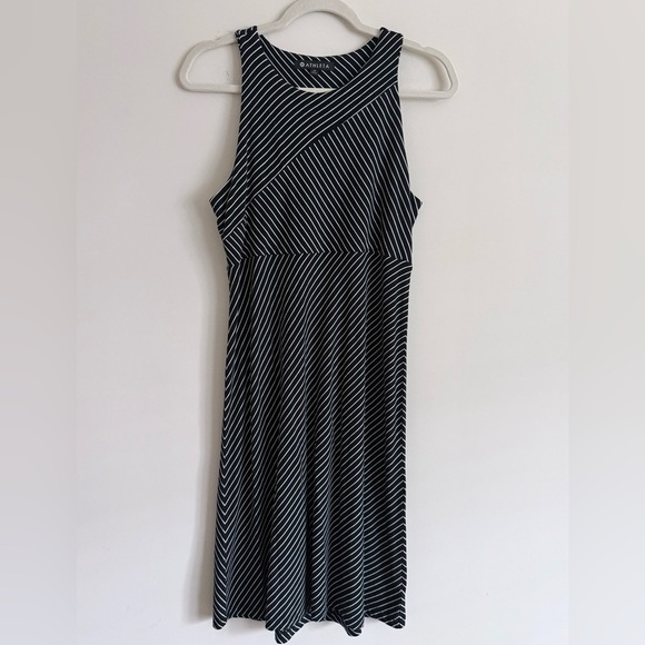 Athleta Santorini Dress - Black with White Stripes Womens Size M - Picture 3 of 9